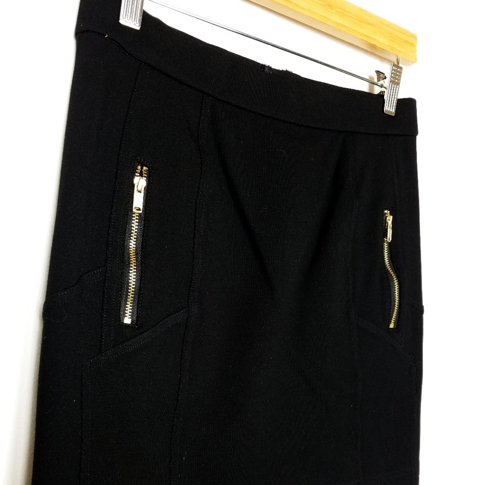 Marc by Marc Jacobs black mini skirt gold zippers - Picture 3 of 8
